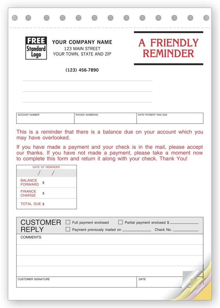 4504 - Past Due Notices System With Finance Charges