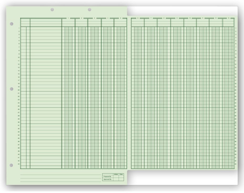 21126 - Columnar Work Sheets 