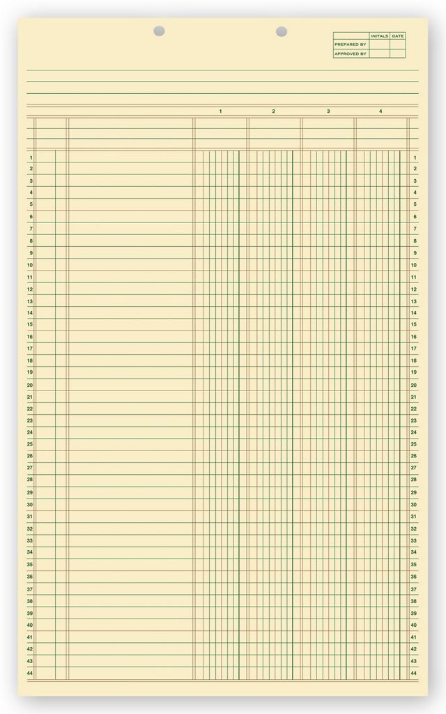 Legal Size Columnar Pads