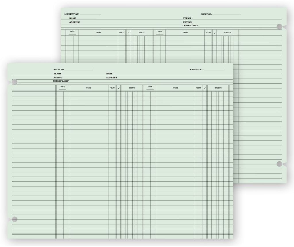 21119 - Accounting Ledger Sheets - Double Entry