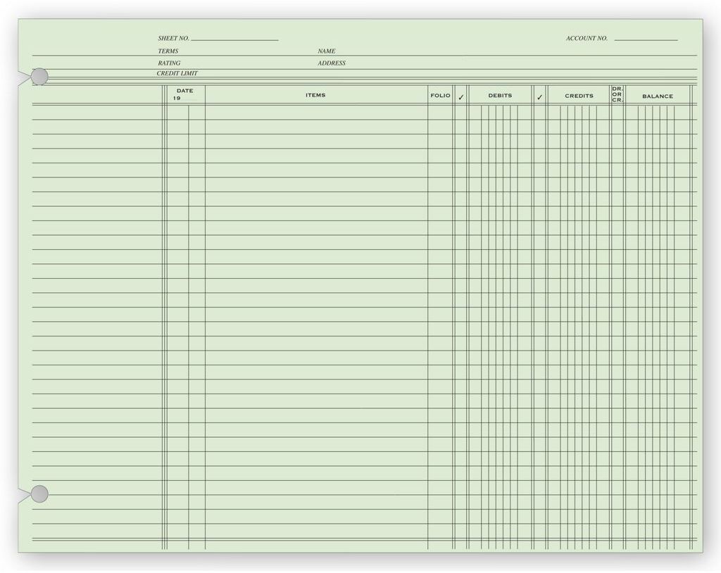 21180 - Accounting Ledger Sheets - End Balance