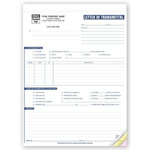 243 - Custom Printed Letters of Transmittal