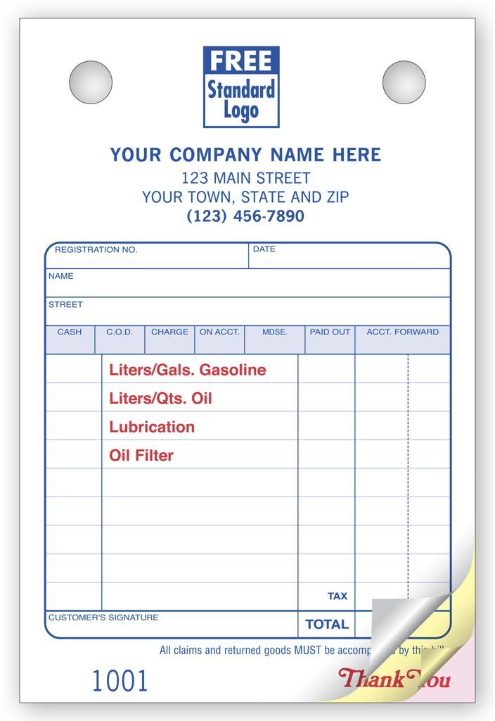 608 - Oil Change Order Forms