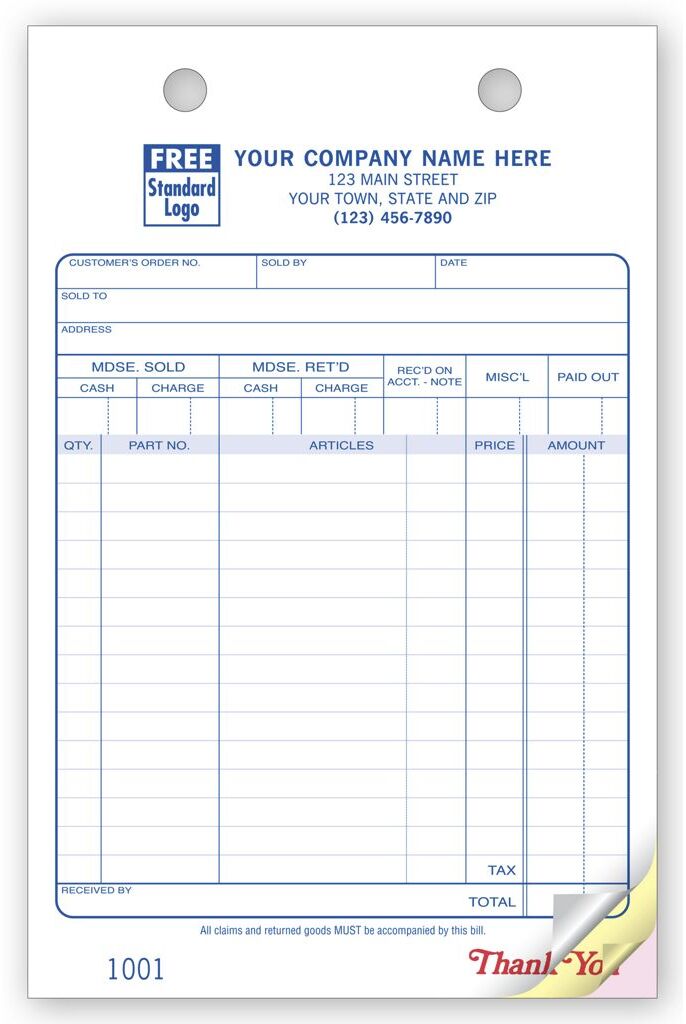 611 - Custom Auto Parts Order Forms