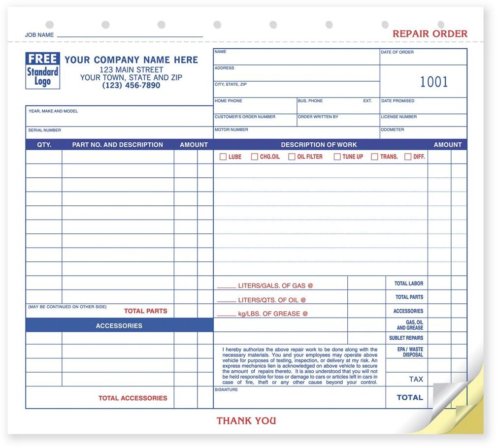 650 - Auto Repair Orders