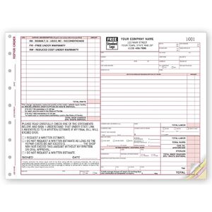 6585 - Florida Auto Repair Order Forms