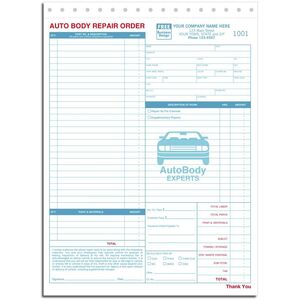 6597 - Auto Body Repair Order Forms