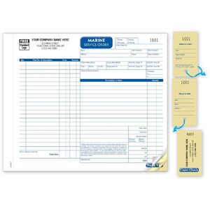 Carbonless Marine Service Order Forms