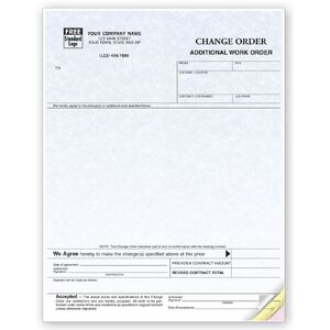 13124G - Laser Change Order Forms