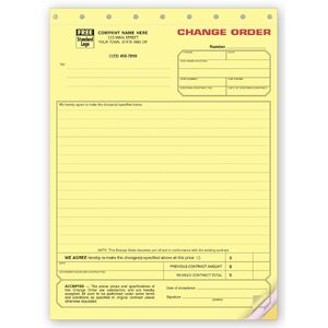 271 - Contractor Change Order Forms