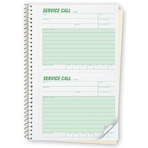 Service Call Forms - Spiral-Bound - 2 per Page