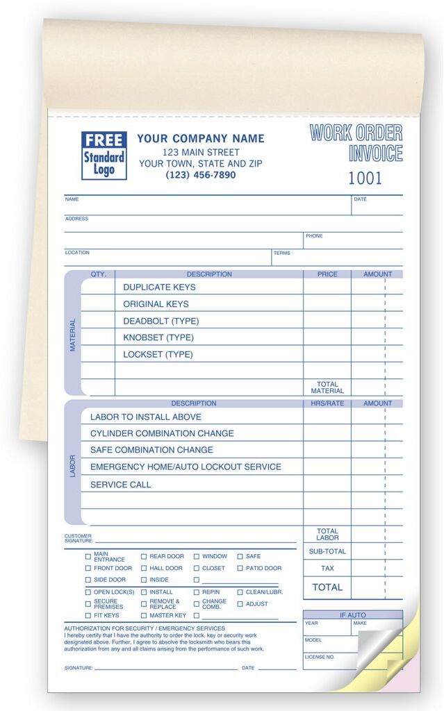 248 - Locksmith Work Order Books