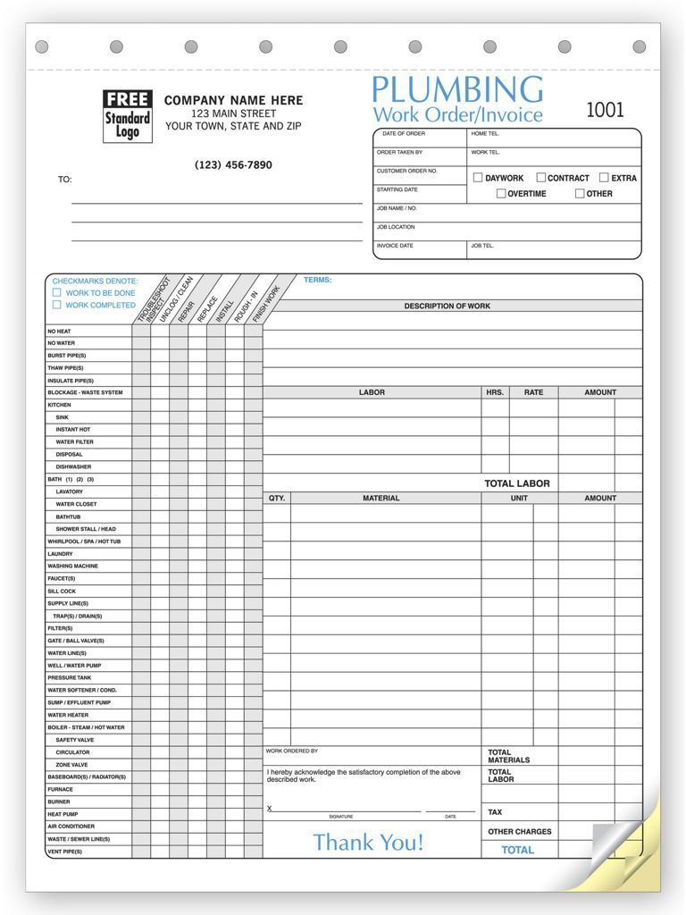 6540 - Plumbing Work Orders