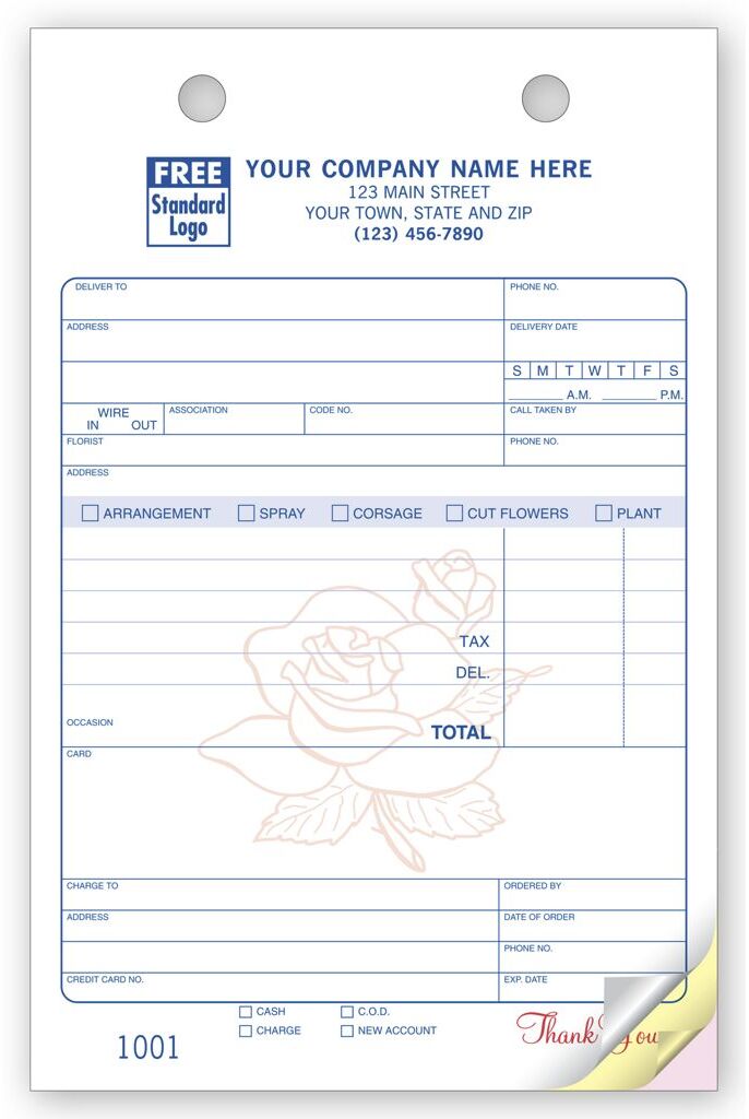 Flower Order Forms