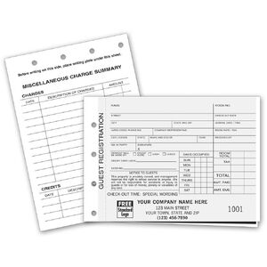 520 - Carbon Copy Hotel Guest Registration Forms