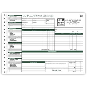 6537 - Landscaping Work Order Forms