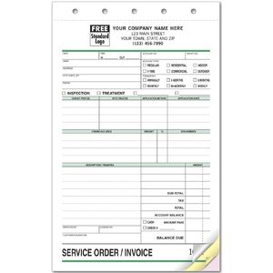 6575 - Custom Printed Pest Control Invoices