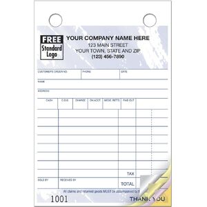 609T - Small Custom Printed Order Forms