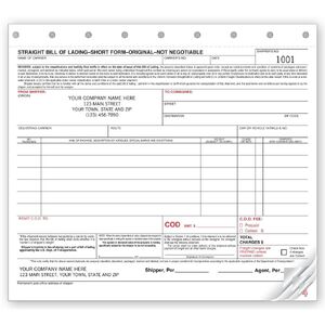 6205 - Short Form Straight Bills of Lading