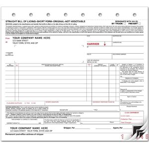 Small Freight Bills Of Lading