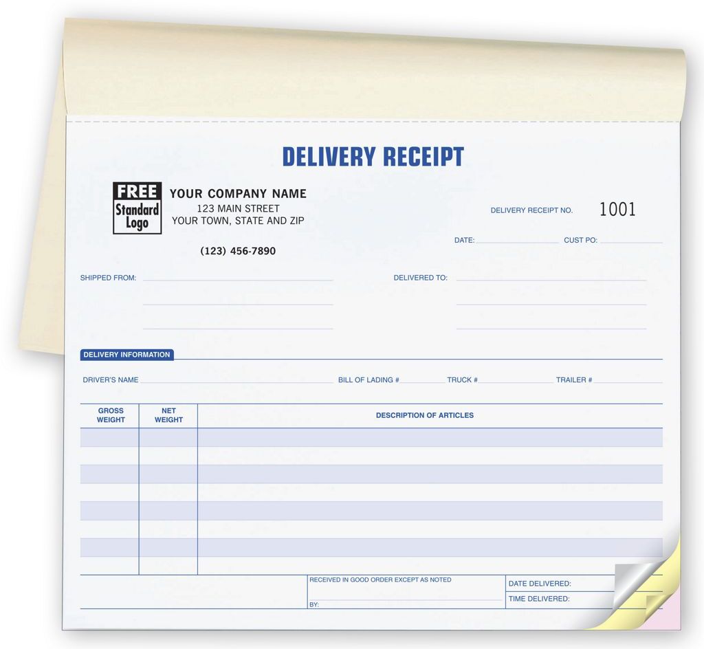 Delivery Receipt Books