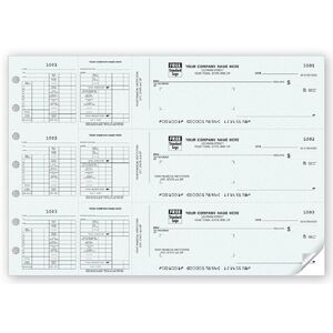 3-To-A-Page Payroll Checks for Window Envelopes