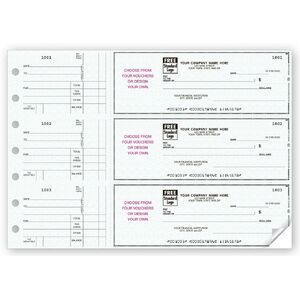 Custom 3-To-A-Page Checks with Choice of Voucher