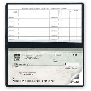 Compact Duplicate Business Checks, Green Marble Design