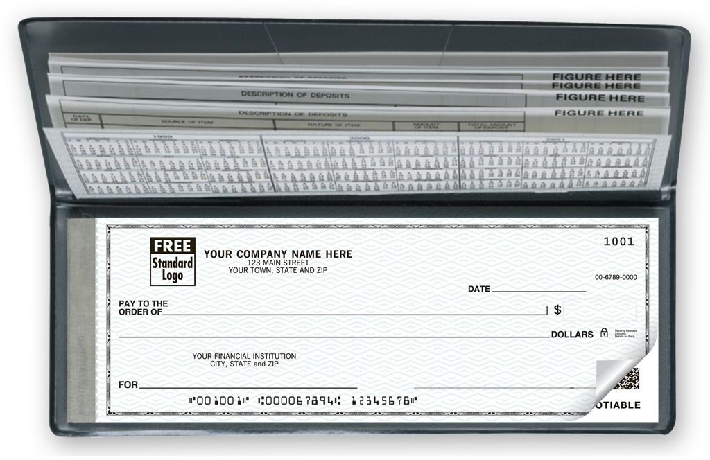 Custom Business Size Portable Checks Printed with Your Logo