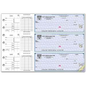 Custom 3-Per-Page Voucher Checks, High Security