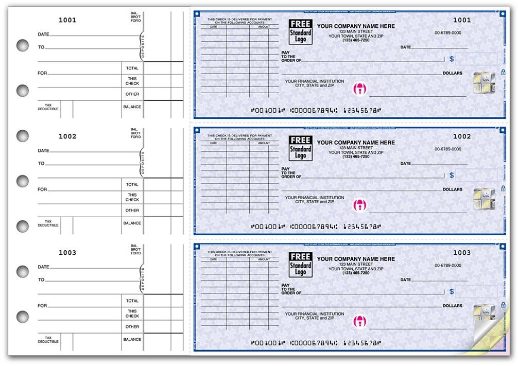 High Security 3-To-A-Page Checks with Voucher Choice