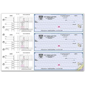 3-On-A-Page Payroll Checks