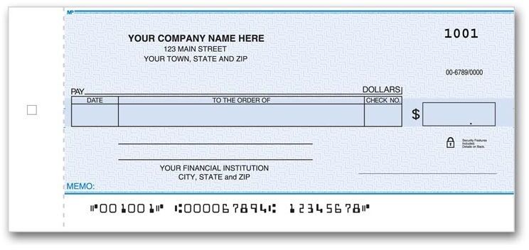 Personal Size One-Write Checks