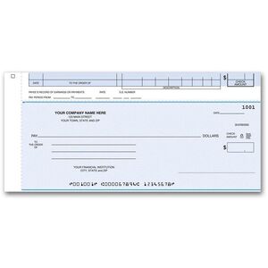 Triplicate Payroll / Cash Disbursement Checks for One-Write Systems