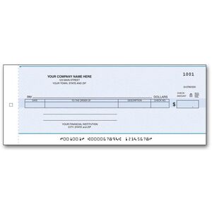 Compact Disbursement Check