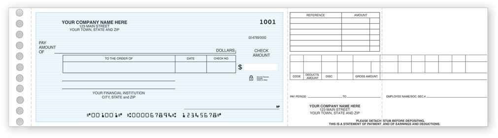 One write checks for payroll