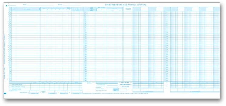 150NJ - One-Write System Payroll Journals - Max Column