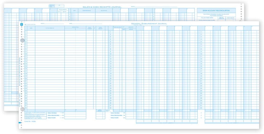 One-Write System Journals - Sales & Cash Receipt