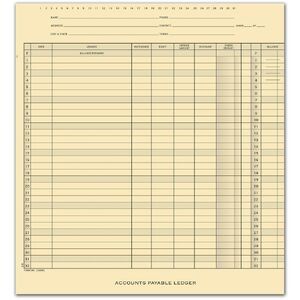 2200NL - One-Write Systems Ledgers - Accounts Payable