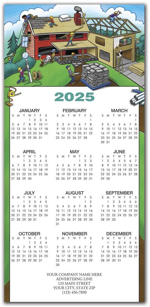 2025 holiday calendar cards for contractors