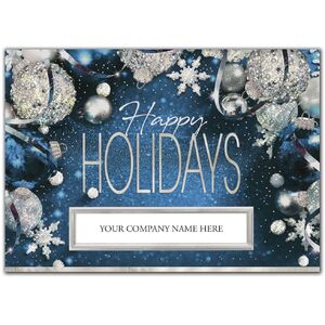 Business Holiday Cards with Die Cut Window for Company Name