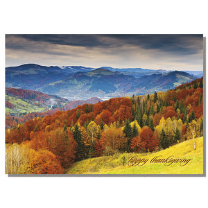 Customized Thanksgiving Cards with Mountain View