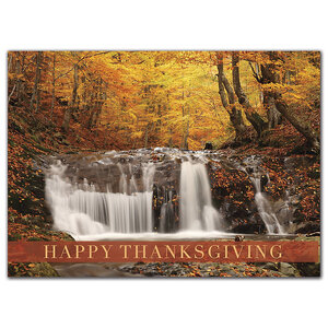 Personalized Thanksgiving card with Nature design