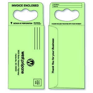 Door Hanger Envelope for Invoice Payments