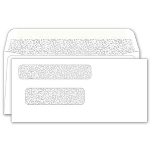 Two window envelope, plain, on white paper