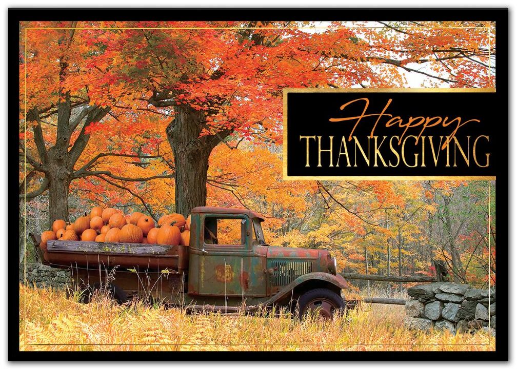 Custom Nostalgic Thanksgiving Greeting Cards