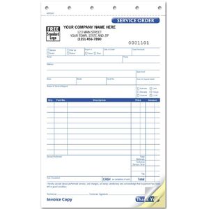 Sales & Service Invoices, Small Format