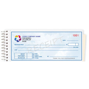 Custom Receipts - Full Color- Spiral Bound