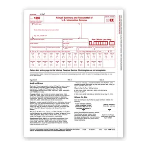 1096 Transmittal Laser Tax Form Sheets