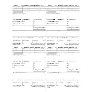 4-Up Bulk Laser W-2 Tax Form - Employer Copy, W-Style